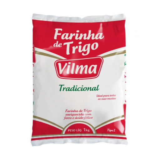 Farinha de Trigo Vilma 1Kg - 10 Unidades